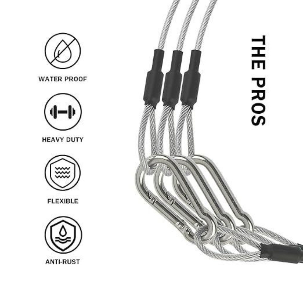 Cable Lock Flexible - Kabel Pengaman Baja Tahan Karat, Kabel