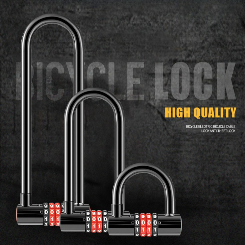 Cable Lock Flexible - 185mm/173mm/50mm Gembok U Bentuk U yang