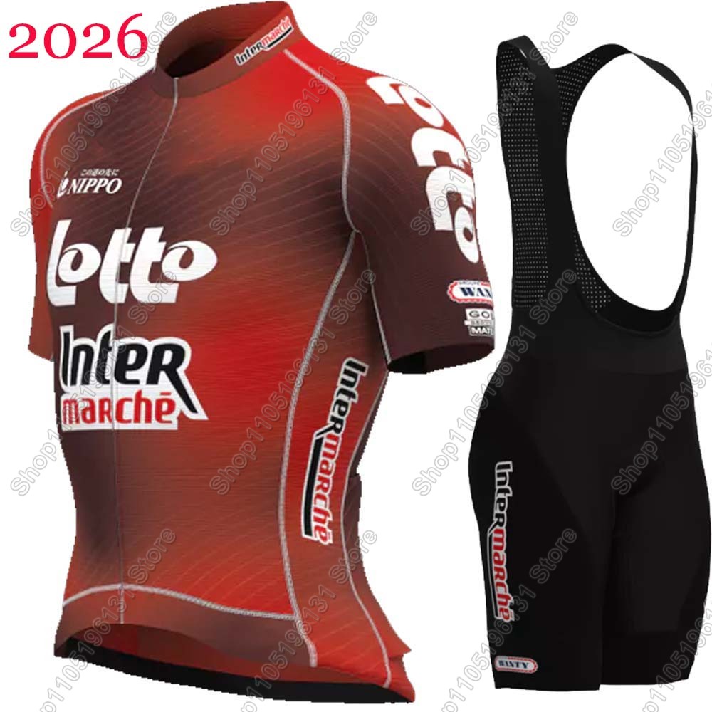 Cycling Commute Shorts - Set Jersey Lotto Cycling 2026 Pria