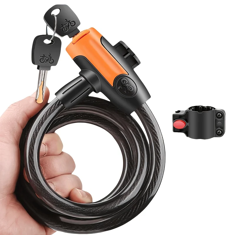 Cable Lock Flexible - 1SET Kunci Sepeda Kabel Baja Berlapis