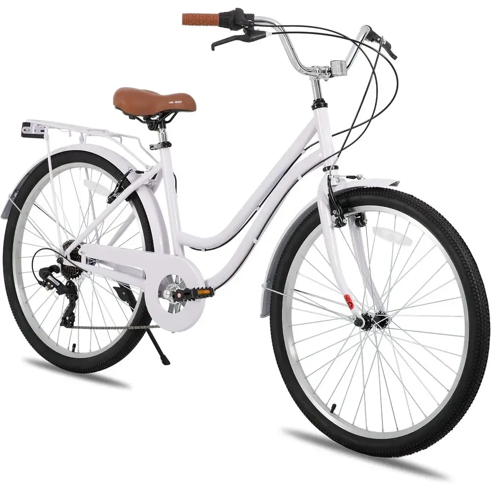 Cycling In City - Sepeda Cruiser 7-Kecepatan dengan Rak Belakang