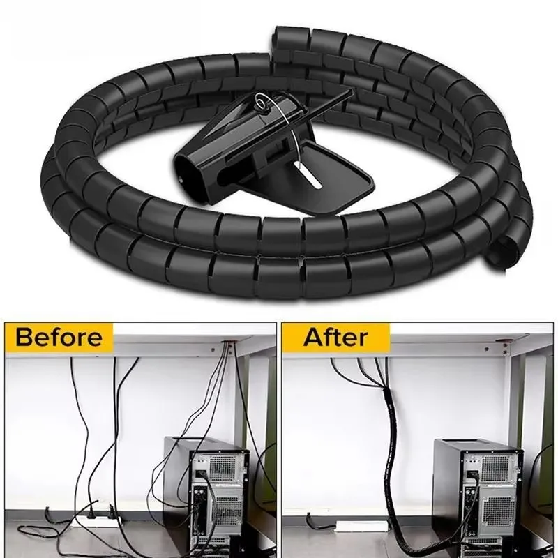 Cable Lock Flexible - 2M/1M 16mm/10mm pengatur kabel alat manajemen