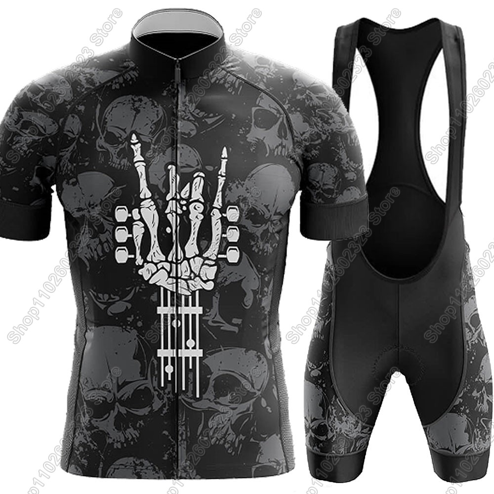 Cycling Commute Shorts - Jersey Bersepeda Rock-and-Roll 2025 Set Pakaian