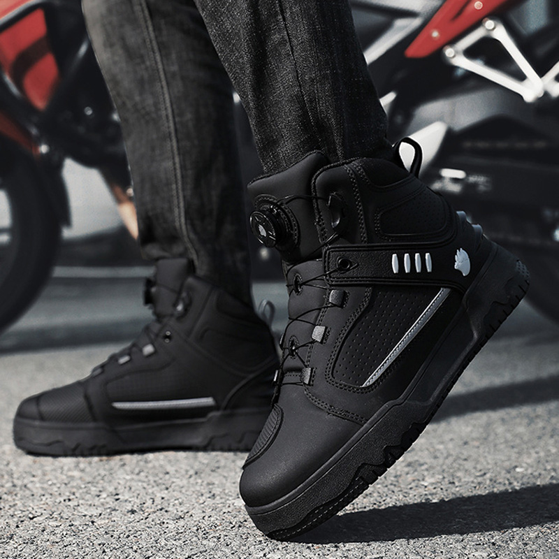 Cycling Shoes For Commute - Sepatu Bot Motor Pria, Tahan Air,