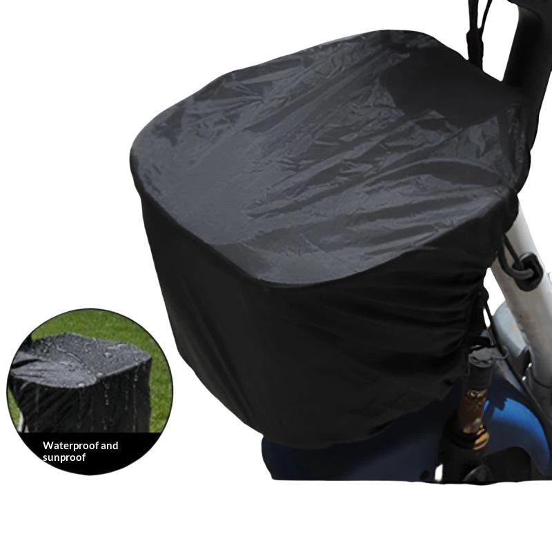 Cycling Commute In Rain - Penutup Keranjang Sepeda Anti Air Ukuran