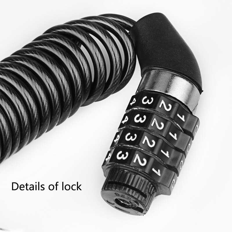 Kunci Kombinasi Kata Sandi 4 D - Cable Lock Flexible ulasan dan harga