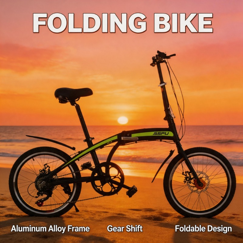 Sepeda Lipat Aluminium Alloy R - Commuting With Bike ulasan dan harga
