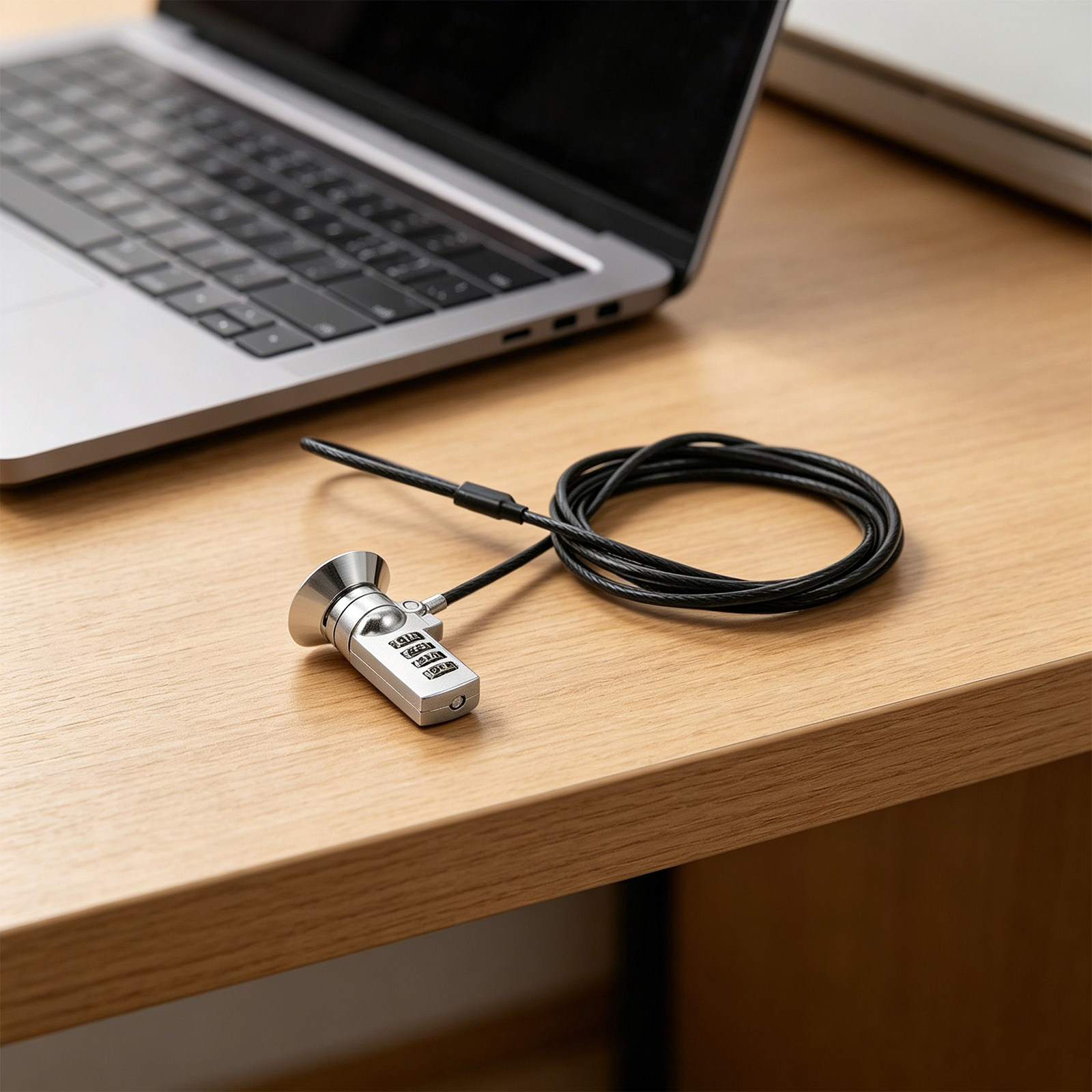 1 Set Kabel Kunci Laptop Kombi - Cable Lock Flexible ulasan dan harga