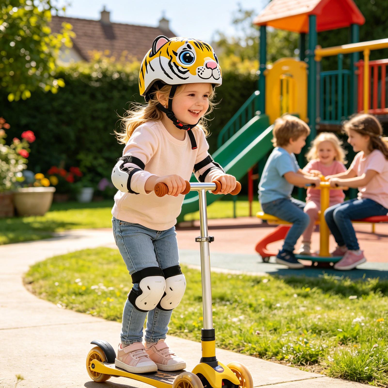 Helm Anak Pola Harimau Perleng - Commute Cycling Helmet ulasan dan harga
